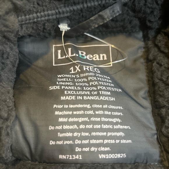Women’s LL Bean Vest 1X Black - Picture 5 of 5